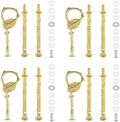4Pcs Heavy Metal Cake Stand Holder with Screws and Flat Washers in Gold
