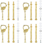 4Pcs Heavy Metal Cake Stand Holder with Screws and Flat Washers in Gold