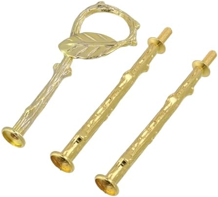 4Pcs Heavy Metal Cake Stand Holder with Screws and Flat Washers in Gold, alternate view 4