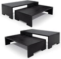 4Pcs Large Display Riser Wood Risers Cupcake Display Stand 2 Tier Racks Rectangular, 2 Set Perfume Decorative
