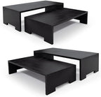 4Pcs Large Display Riser Wood Risers Cupcake Display Stand 2 Tier Racks Rectangular, 2 Set Perfume Decorative