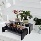 4Pcs Large Display Riser Wood Risers Cupcake Display Stand 2 Tier Racks Rectangular, 2 Set Perfume Decorative, alternate view