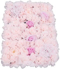 4pcs Realistic Flower Wall Background Artificial Flowers Wall Backdrop Panel 3D Silk Rose Fake Flower Wall Panel