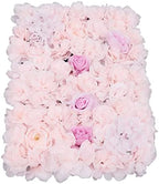 4pcs Realistic Flower Wall Background Artificial Flowers Wall Backdrop Panel 3D Silk Rose Fake Flower Wall Panel