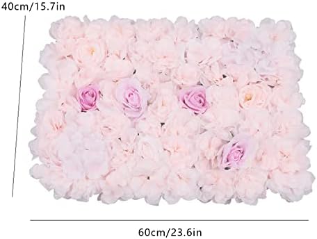 4pcs Realistic Flower Wall Background Artificial Flowers Wall Backdrop Panel 3D Silk Rose Fake Flower Wall Panel, alternate