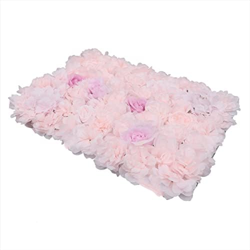 4pcs Realistic Flower Wall Background Artificial Flowers Wall Backdrop Panel 3D Silk Rose Fake Flower Wall Panel, alternate