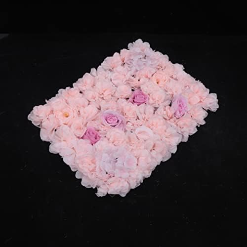 4pcs Realistic Flower Wall Background Artificial Flowers Wall Backdrop Panel 3D Silk Rose Fake Flower Wall Panel, alternate