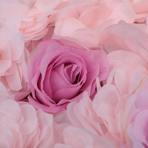 4pcs Realistic Flower Wall Background Artificial Flowers Wall Backdrop Panel 3D Silk Rose Fake Flower Wall Panel, alternate