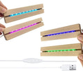 4Pcs Rectangle Wood LED Light Stand Display Base for Plexiglass Acrylic