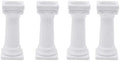 4PCS Roman Column Cake Tiered Stand White Plastic Cake Supports Rods 3inch Cake Tier Separator Pillars