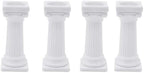 4PCS Roman Column Cake Tiered Stand White Plastic Cake Supports Rods 3inch Cake Tier Separator Pillars