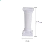 4PCS Roman Column Cake Tiered Stand White Plastic Cake Supports Rods 3inch Cake Tier Separator Pillars, alternate view 2
