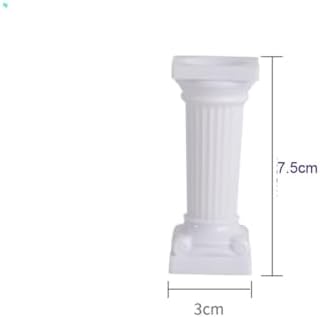 4PCS Roman Column Cake Tiered Stand White Plastic Cake Supports Rods 3inch Cake Tier Separator Pillars, alternate view 2