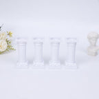 4PCS Roman Column Cake Tiered Stand White Plastic Cake Supports Rods 3inch Cake Tier Separator Pillars, alternate view 3