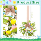 4pcs Small Easter Wreath, 12 Inch Mini Cabinet Wreaths for Kitchen, Easter Kitchen Decor Spring Artificial, alternate view 2