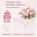 4PCS Square Clear Pedestal Stands for Party Acrylic Pedestal Display Stands Dessert Table Decoration Pillars, alternate view