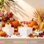 4pcs Sturdy White Acrylic Buffet Risers for Wedding Parties in white, alternate view 2