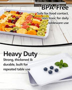 4PCS White Plastic Serving Trays for BBQ, Picnic, Party, Wedding in White, alternate view 4