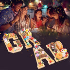 4PCS Wooden Graduation Decorations Number Charcuterie Board Box-(with 14 Balloons) GRAD Charcuterie Numbers, alternate view 6