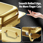 4PK 9Qt Gold Chafing Dishes for Buffet +12 Serving Utensils, alternate view 4
