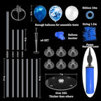 4Set Blue Balloon Stand Table Centerpieces Party Decor in 4 in Black Gold, alternate view 3