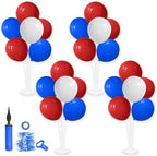 4Set Red White and Blue Balloon Stand Patriotic Decorations in 4 Count (Pack of 1) in Black Gold