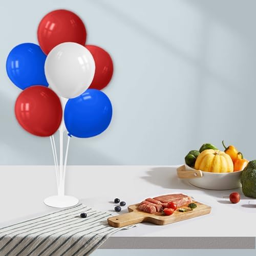 4Set Red White and Blue Balloon Stand Patriotic Decorations in 4 Count (Pack of 1) in Black Gold, alternate view 6