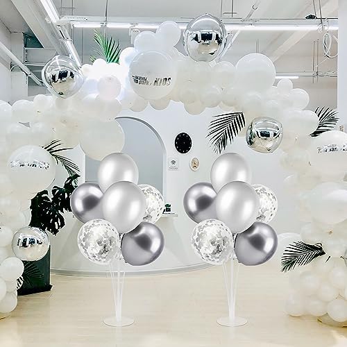 4Set Silver Balloon Stand Table Centerpieces Party Decor in 4 in Black Gold, alternate view 5