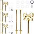 4Sets Elegant DIY 3-Tier Tray Cake Stand Hardware Kit for Display in Gold