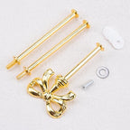 4Sets Elegant DIY 3-Tier Tray Cake Stand Hardware Kit for Display in Gold, alternate view 5