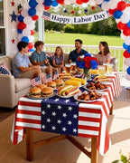 4th July Plastic Table Cloth Disposable 6 Pack, 54 x 108 Inch in 54 x 108 Inch, alternate view 4