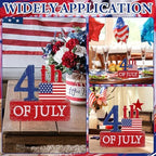 4th of July Decorations, 4 Sets Patriotic Wooden Block Table Centerpieces, Red White Blue Independence Day, alternate view 7