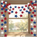 4th of July Decorations - Patriotic Star Garland | Red White Blue Streamers Banner - Memorial Day Fourth of July
