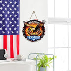 4th of July Door Sign 250 Anniversary America Eagle Front Door Sign 3D 1776-2026 Wreath Patriotic Independence, alternate