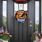 4th of July Door Sign 250 Anniversary America Eagle Front Door Sign 3D 1776-2026 Wreath Patriotic Independence, alternate