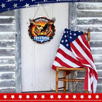 4th of July Door Sign 250 Anniversary America Eagle Front Door Sign 3D 1776-2026 Wreath Patriotic Independence, alternate
