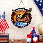 4th of July Door Sign 250 Anniversary America Eagle Front Door Sign 3D 1776-2026 Wreath Patriotic Independence, alternate