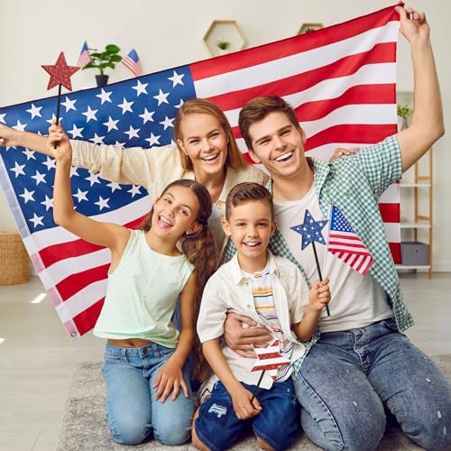4th of July Tiered Tray Decor Wooden Star Set 3 PCS Labor Day Table Decor, alternate view 6