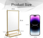 4x6 Acrylic Sign Holder, Picture Frame, Wedding Table Numbers, 6pack in 4x6" in Gold, alternate view 3