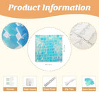 4x6 FT Iridescent Blue Shimmer Wall Backdrop, 24 Pcs for Party in 4x6 FT in Iridescent Blue, alternate view 3