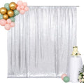 4x7ft Silver Sequin Backdrop for Photography Shimmer Background in 4FT x 7FT in Silver