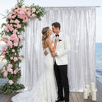 4x7ft Silver Sequin Backdrop for Photography Shimmer Background in 4FT x 7FT in Silver, alternate view 3