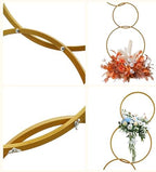 5.02ft High Metal Hoop Pillar Flower Stand, Wedding Round Backdrop Stand, Detachable 4 Tier Metal Flower Arch, alternate view