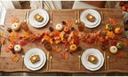 5.2 FT Artificial Fall Garland with Pumpkins and Maple Leaves, Autumn Garland for Mantel, Fireplace, Front Door, alternate