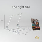 5.5" Clear Acrylic Display Stand Made in USA - 12 Pack in Acrylic White, alternate view 2