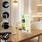 5.5 x 8.5 Acrylic Sign Holder 6 pack, Clear Table Display Stand, alternate view 3