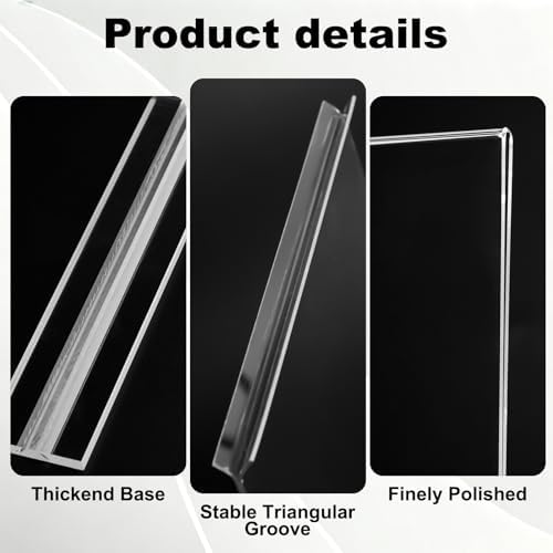 5.5 x 8.5 Acrylic Sign Holder 6 pack, Clear Table Display Stand, alternate view 5