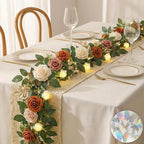 5.5FT Artificial Rose Garland Fake Flower Garland - Warm Orange