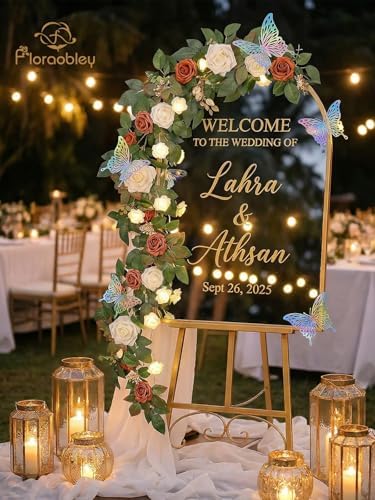 5.5FT Artificial Rose Garland Fake Flower Garland - Warm Orange, alternate view 4