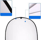 5*6.5 ft (2mX1.5m) 2 in 1 Polyester Muslin Black White Backdrop, alternate view 5